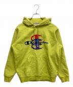 SUPREME×Championシュプリーム×チャンピオン）の古着「Champion Stacked C Hooded Sweatshirt」｜黄緑