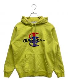 SUPREME×Champion（シュプリーム×チャンピオン）の古着「Champion Stacked C Hooded Sweatshirt」｜黄緑
