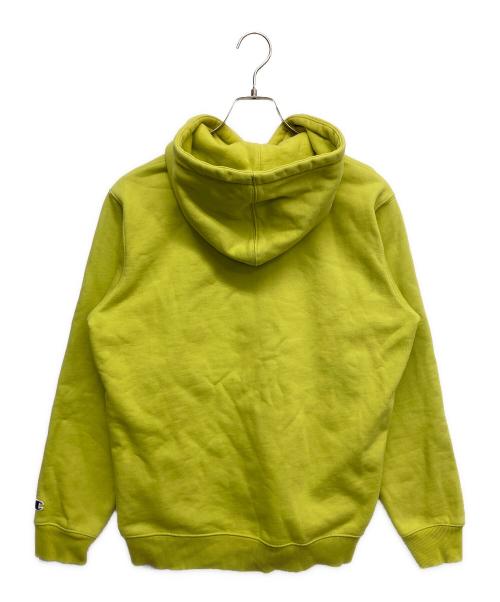 SUPREME（シュプリーム）Supreme (シュプリーム) Champion (チャンピオン) Champion Stacked C Hooded Sweatshirt 黄緑 サイズ:Mの古着・服飾アイテム