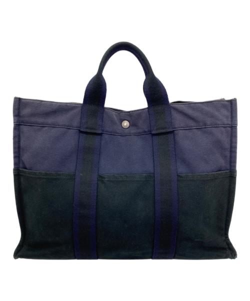 HERMES（エルメス）HERMES (エルメス) トートバッグ ネイビーの古着・服飾アイテム