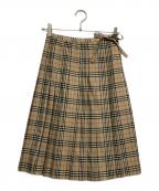 BURBERRY BLUE LABELバーバリー ブルー レーベル）の古着「プリーツスカート」｜ベージュ