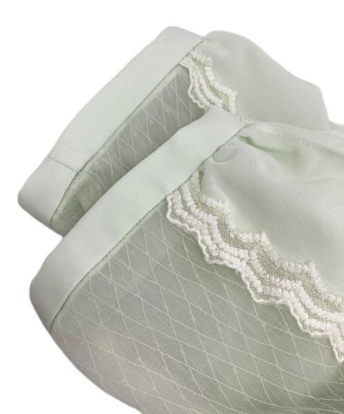 CELFORD（セルフォード）CELFORD (セルフォード) シフォン×レースワンピース ミント サイズ:38の古着・服飾アイテム