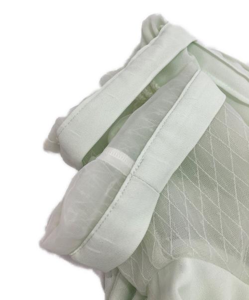 CELFORD（セルフォード）CELFORD (セルフォード) シフォン×レースワンピース ミント サイズ:38の古着・服飾アイテム