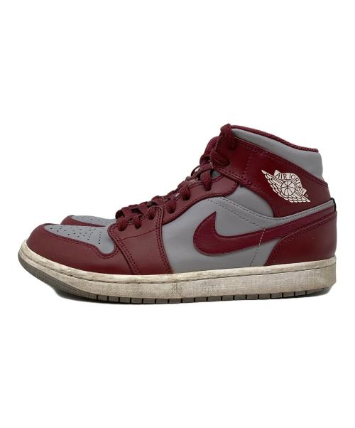 NIKE（ナイキ）NIKE (ナイキ) JORDAN 1 MID グレー×ボルドー サイズ:26の古着・服飾アイテム