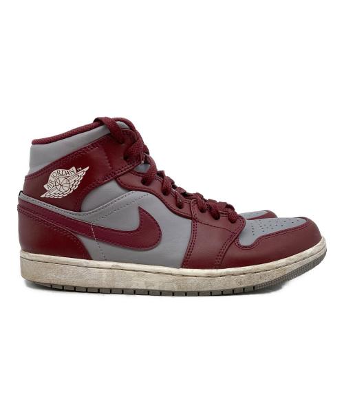 NIKE（ナイキ）NIKE (ナイキ) JORDAN 1 MID グレー×ボルドー サイズ:26の古着・服飾アイテム