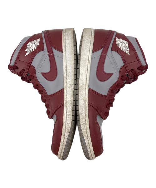 NIKE（ナイキ）NIKE (ナイキ) JORDAN 1 MID グレー×ボルドー サイズ:26の古着・服飾アイテム