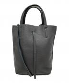 MILLELA FIRENZEミレッラフィレンツェ）の古着「シュリンクレザーミニトートバッグ」｜ブラック