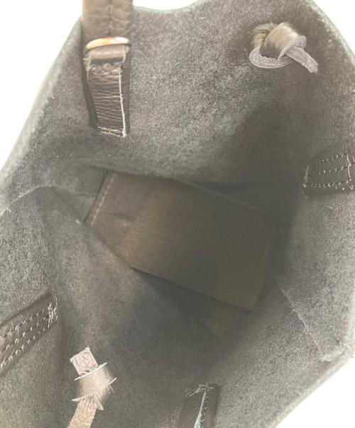 MILLELA FIRENZE（ミレッラフィレンツェ）MILLELA FIRENZE (ミレッラフィレンツェ) シュリンクレザーミニトートバッグ ブラック 未使用品の古着・服飾アイテム