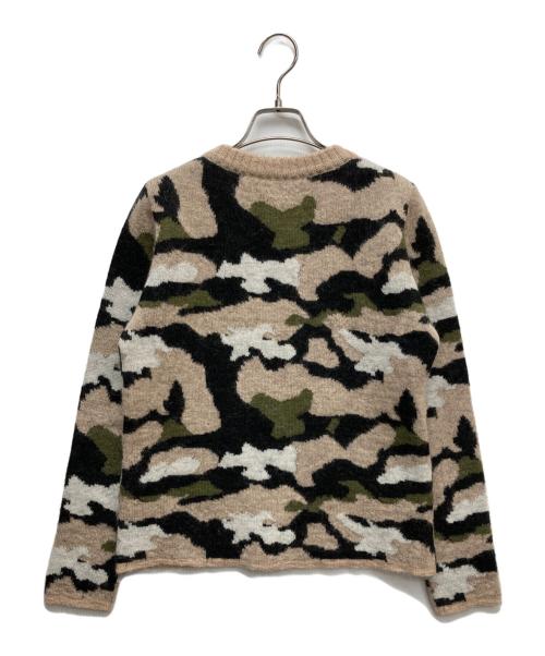 MSGM（エムエスジーエム）MSGM (エムエスジーエム) 総柄クルーネックニット ベージュ サイズ:Sの古着・服飾アイテム