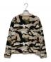 MSGM (エムエスジーエム) 総柄クルーネックニット ベージュ サイズ:S：4000円