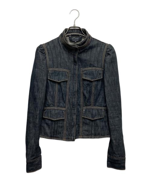GUCCI（グッチ）GUCCI (グッチ) アーカイヴデニムジャケット ブルー サイズ:40の古着・服飾アイテム