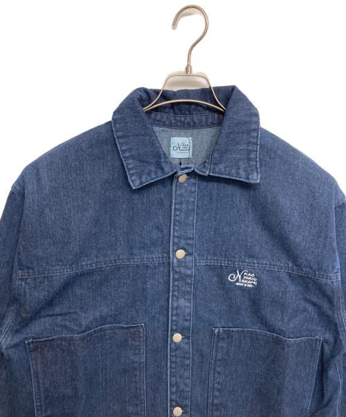 kaoyorinakami（カオヨリナカミ）KAOYORINAKAMI (カオヨリナカミ) ロゴ刺繍デニムジャケット インディゴ サイズ:M 未使用品の古着・服飾アイテム