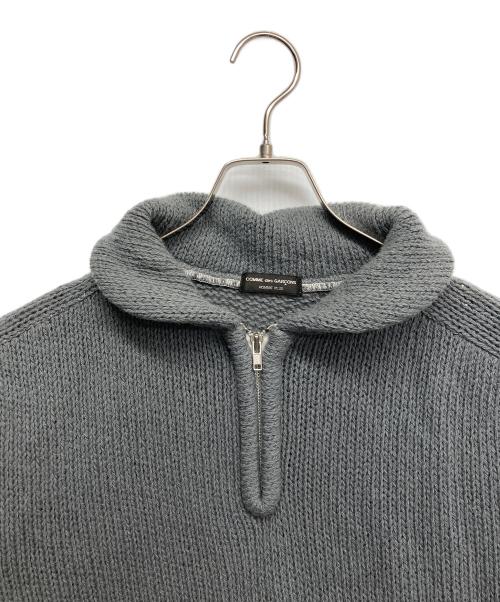 COMME des GARCONS HOMME PLUS（コムデギャルソンオムプリュス）COMME des GARCONS HOMME PLUS (コムデギャルソンオムプリュス) ハーフジップニット グレー サイズ:無しの古着・服飾アイテム