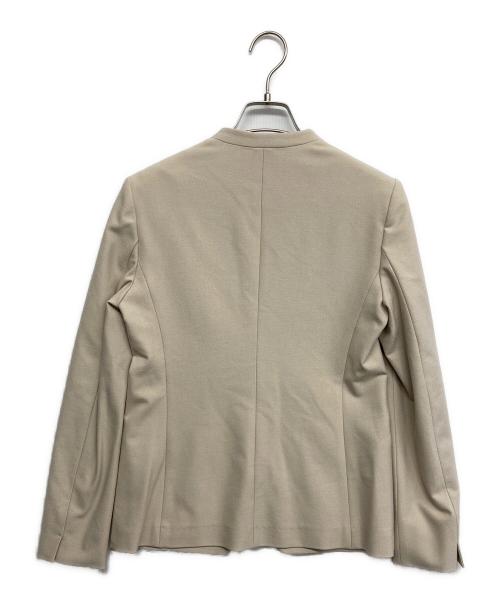 icB（アイシービー）icB (アイシービー) Fiedノーカラージャケット ベージュ サイズ:4の古着・服飾アイテム