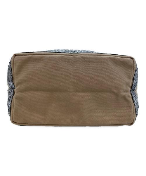 Le Cabas vanessa bruno（ヴァネッサブリューノ）Le Cabas vanessa bruno (ヴァネッサブリューノ) スパンコールキャンバスハンドバッグ ブラウンの古着・服飾アイテム