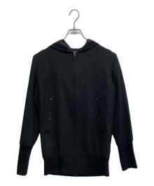 Y's（ワイズ）の古着「ウールフードジャケット」｜ブラック