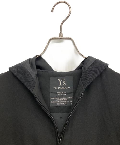 Y's（ワイズ）Y's (ワイズ) ウールフードジャケット ブラック サイズ:3の古着・服飾アイテム
