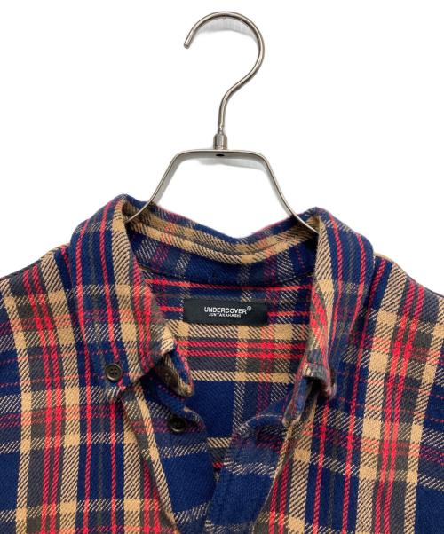 UNDERCOVER（アンダーカバー）UNDERCOVER (アンダーカバー) オーバーサイズネルシャツ レッド×ネイビー サイズ:3の古着・服飾アイテム