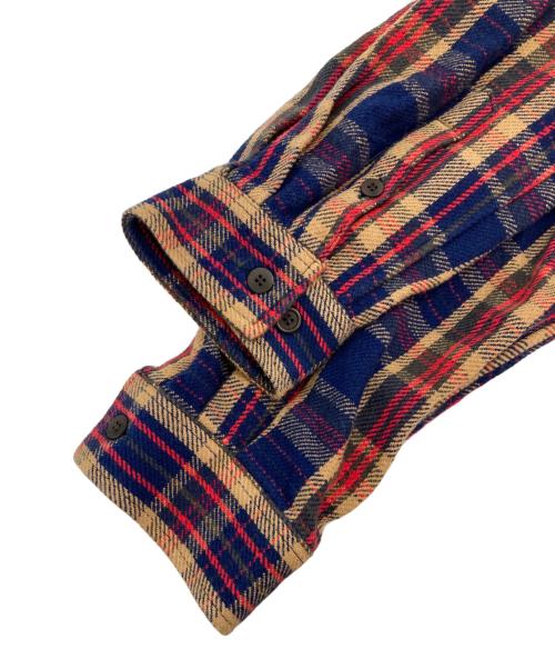 UNDERCOVER（アンダーカバー）UNDERCOVER (アンダーカバー) オーバーサイズネルシャツ レッド×ネイビー サイズ:3の古着・服飾アイテム