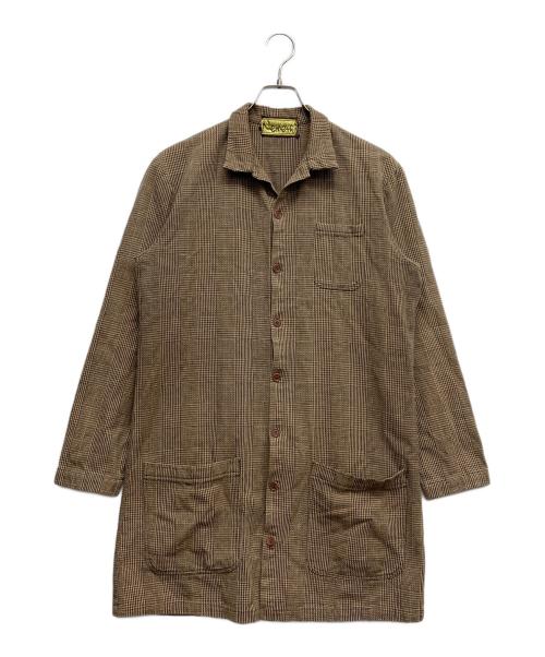 NEMETH（ネメス）Nemeth (ネメス) ハウンドトゥースカバーオール ブラウン サイズ:FREEの古着・服飾アイテム