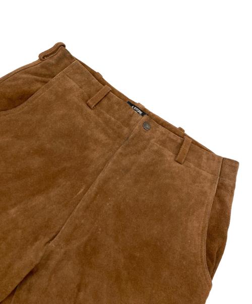 A STORE ROBOT（アストアロボット）A STORE ROBOT (アストアロボット) レザーカーゴハーフパンツ ブラウン サイズ:Mの古着・服飾アイテム