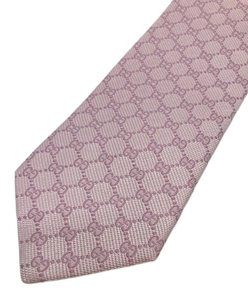 GUCCI（グッチ）GUCCI (グッチ) GGネクタイ ピンク サイズ:記載無の古着・服飾アイテム
