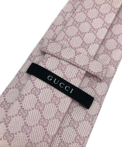 GUCCI（グッチ）GUCCI (グッチ) GGネクタイ ピンク サイズ:記載無の古着・服飾アイテム