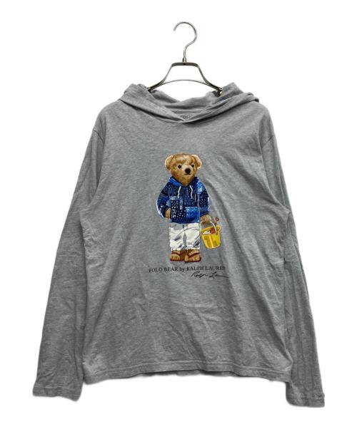 POLO RALPH LAUREN（ポロ・ラルフローレン）POLO RALPH LAUREN (ポロ・ラルフローレン) プリントパーカー グレー サイズ:XLの古着・服飾アイテム