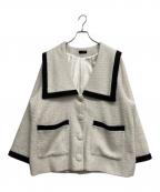 FICTION TOKYOフィクショントーキョー）の古着「セーラーツイードジャケット」｜ホワイト