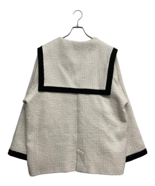 FICTION TOKYO（フィクショントーキョー）FICTION TOKYO (フィクショントーキョー) セーラーツイードジャケット ホワイト サイズ:FREEの古着・服飾アイテム