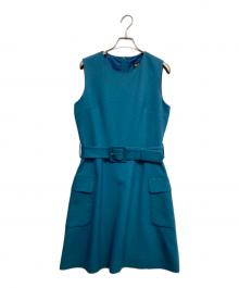 To b. by agnes b.（トゥービー バイ アニエスベー）の古着「フラップポケットワンピース」｜グリーン