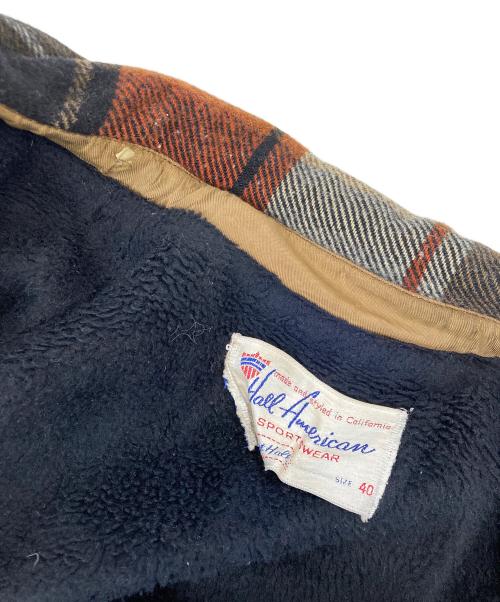 hall american（ホールアメリカン）hall american (ホールアメリカン) チェックウールスポーツジャケット レッド サイズ:40の古着・服飾アイテム