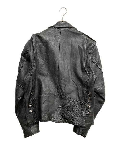 古着（フルギ）古着 (フルギ) ダブルライダースジャケット ブラック サイズ:表記なしの古着・服飾アイテム