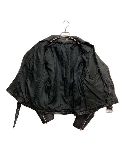 古着（フルギ）古着 (フルギ) ダブルライダースジャケット ブラック サイズ:表記なしの古着・服飾アイテム