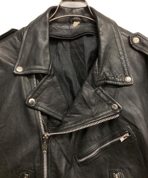 古着（フルギ）古着 (フルギ) ダブルライダースジャケット ブラック サイズ:表記なしの古着・服飾アイテム