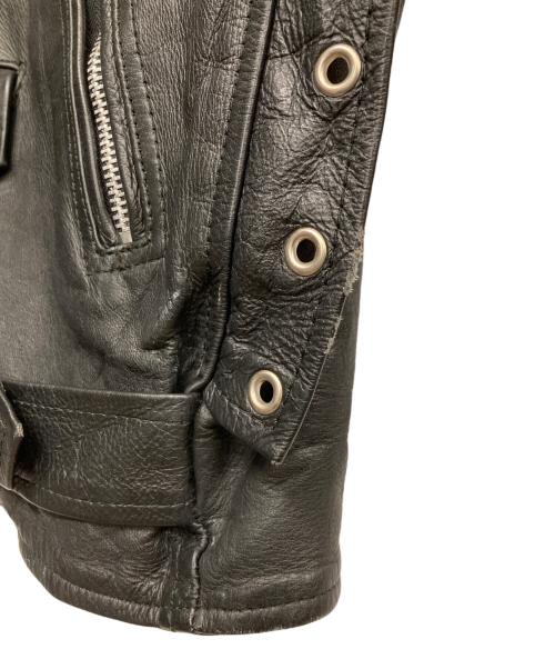 古着（フルギ）古着 (フルギ) ダブルライダースジャケット ブラック サイズ:表記なしの古着・服飾アイテム