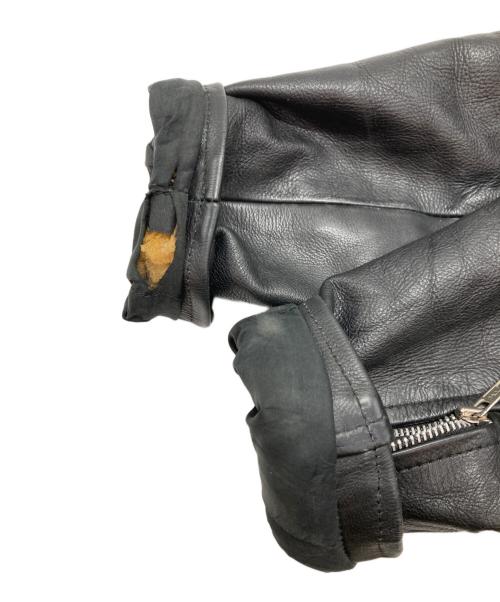 古着（フルギ）古着 (フルギ) ダブルライダースジャケット ブラック サイズ:表記なしの古着・服飾アイテム