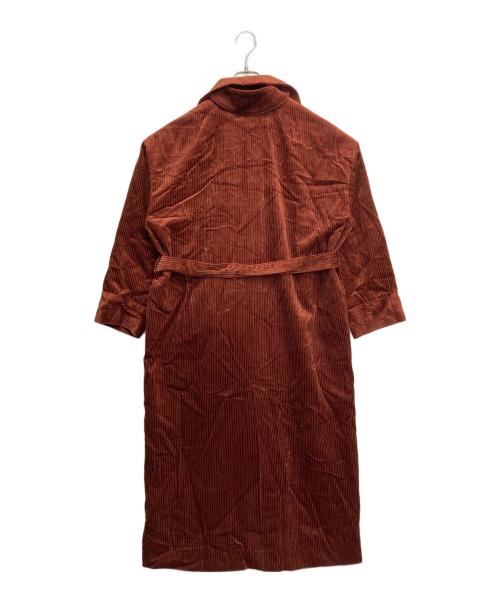 Spick and Span（スピック＆スパン）Spick and Span (スピック＆スパン) コーデュロイロングコート ブラウン サイズ:36の古着・服飾アイテム