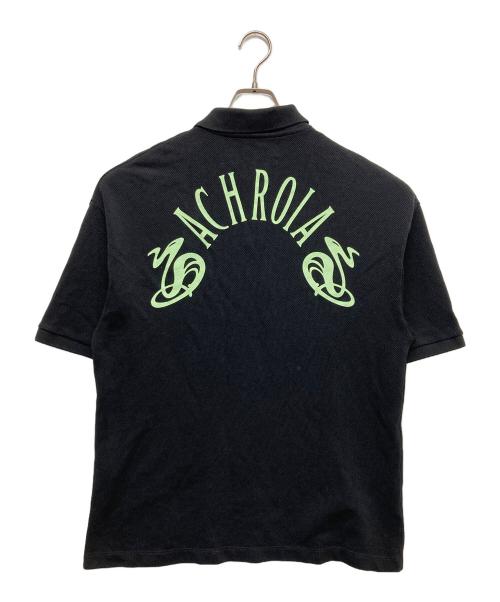 RAF SIMONS（ラフシモンズ）RAF SIMONS (ラフシモンズ) FRED PERRY (フレッドペリー) オーバーサイズプリントポロシャツ ブラック サイズ:Sの古着・服飾アイテム