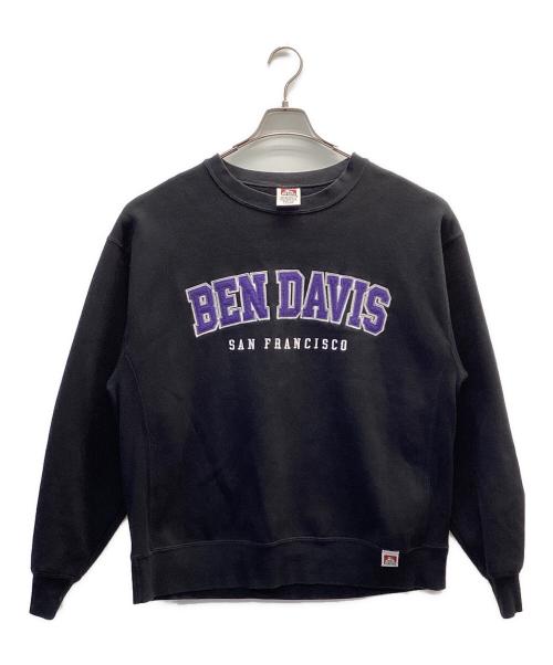 BEN DAVIS（ベンデイビス）BEN DAVIS (ベンデイビス) ロゴ刺繍クルーネックスウェット ブラック サイズ:Lの古着・服飾アイテム