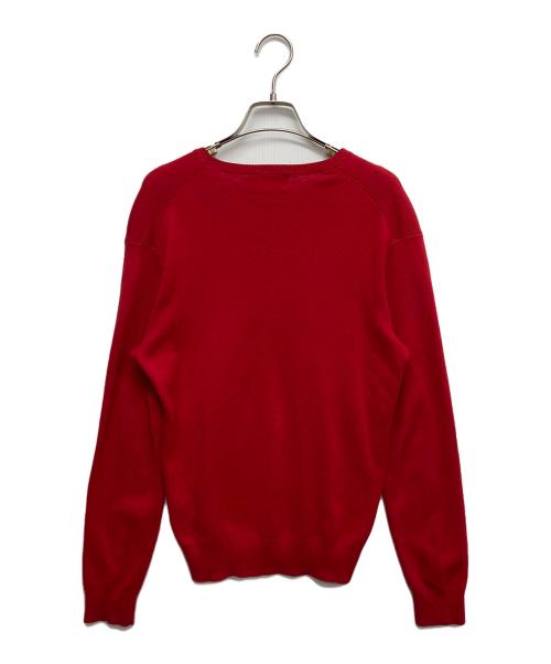 POLO RALPH LAUREN（ポロ・ラルフローレン）POLO RALPH LAUREN (ポロ・ラルフローレン) Vネックニット レッド サイズ:XSの古着・服飾アイテム
