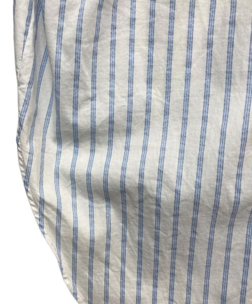 INDIVI（インディヴィ）INDIVI (インディヴィ) ラメストライプ コットン混シャツ ブルー サイズ:38の古着・服飾アイテム