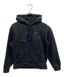 NIKE×SUPREME（ナイキ×シュプリーム）の古着「Leather Applique Hooded Sweatshirt」｜ブラック
