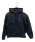 NIKE（ナイキ）の古着「Leather Applique Hooded Sweatshirt」｜ブラック