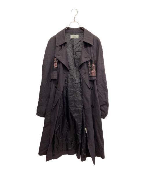 Azuma（アズマ）Azuma (アズマ) プリントトレンチコート グレーの古着・服飾アイテム