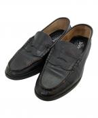 The Kenford fine shoesザ ケンフォードファインシューズ）の古着「リザードエンボスローファー」｜ブラック