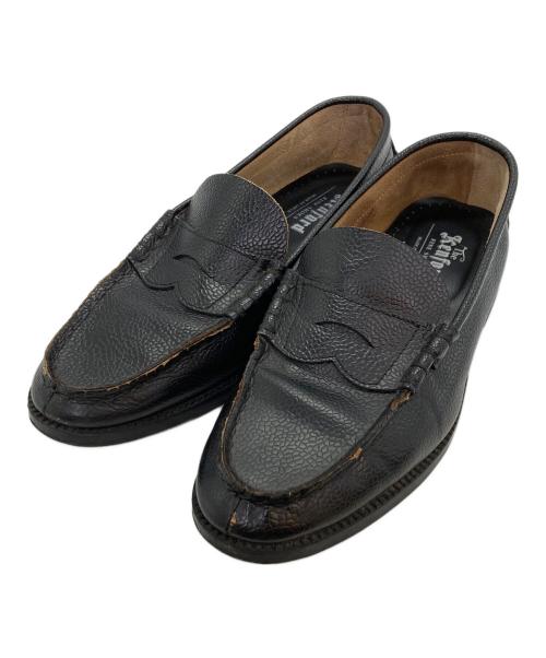 The Kenford fine shoes（ザ ケンフォードファインシューズ）THE KENFORD FINE SHOES (ザ ケンフォードファインシューズ) リザードエンボスローファー ブラック サイズ:25の古着・服飾アイテム