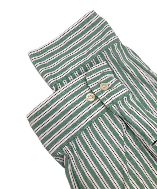 POLO RALPH LAUREN（ポロ・ラルフローレン）POLO RALPH LAUREN (ポロ・ラルフローレン) ストライプシャツ グリーン サイズ:16の古着・服飾アイテム