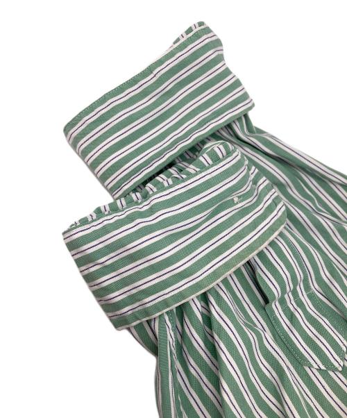 POLO RALPH LAUREN（ポロ・ラルフローレン）POLO RALPH LAUREN (ポロ・ラルフローレン) ストライプシャツ グリーン サイズ:16の古着・服飾アイテム