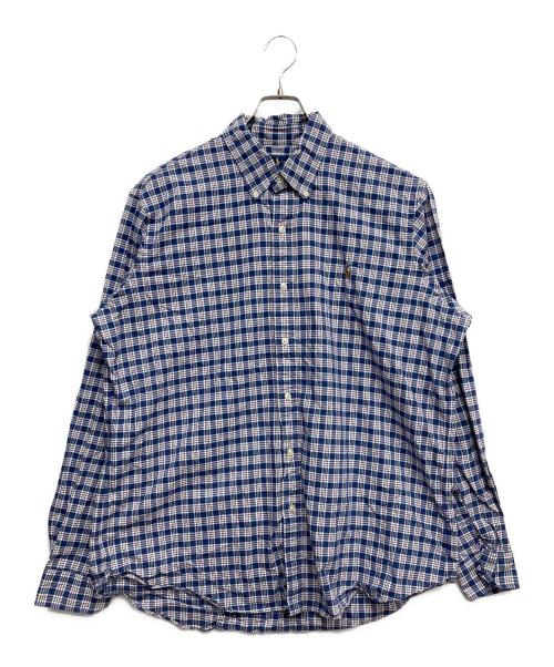 RALPH LAUREN（ラルフローレン）RALPH LAUREN (ラルフローレン) チェック長袖シャツ ブルー サイズ:XLの古着・服飾アイテム